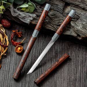 Wooden shape Handle-Cover Stainless Steel Blade Knife (২ পিস)